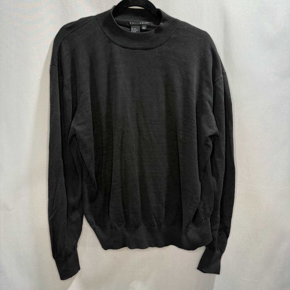 Tulliano Silk Cotton Blend Black Sweater XL